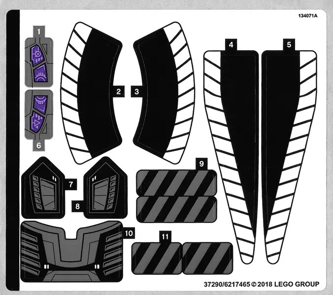Sticker Sheet for Set 76100 - (37290/6217465)