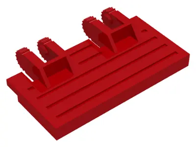 Red Hinge Train Gate 2 x 4 Locking Dual 2 Fingers without Rear Reinforcements