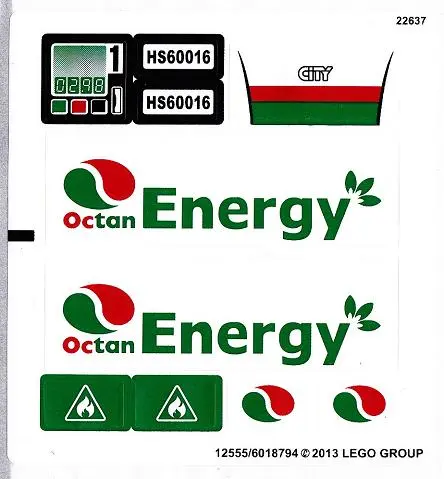 Sticker Sheet for Set 60016 - (12555/6018794)