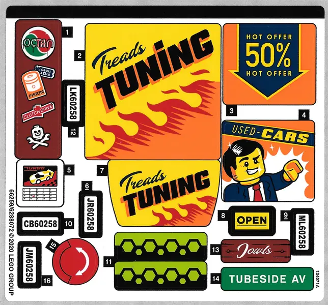 Sticker Sheet for Set 60258 - (66259/6288072)