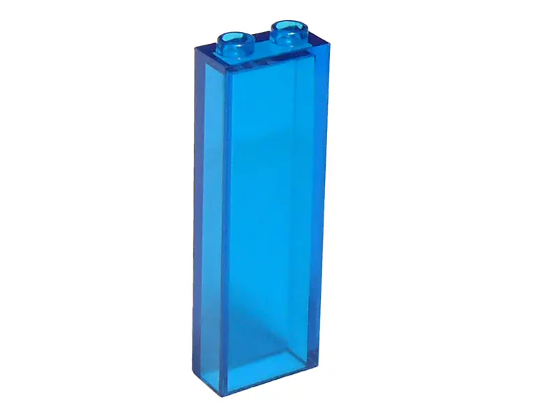 Trans-Dark Blue Brick 1 x 2 x 5