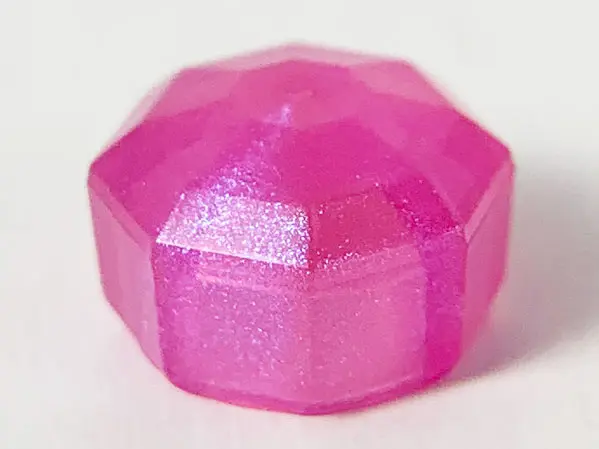 Satin Trans-Dark Pink Rock 1 x 1 Jewel Octagonal