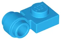 Dark Azure Plate, Modified 1 x 1 with Light Attachment - Thick Ring