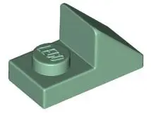 Sand Green Slope 45 2 x 1 with 2/3 Cutout
