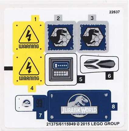 Sticker Sheet for Set 75920 - International Version - (21375/6115949)