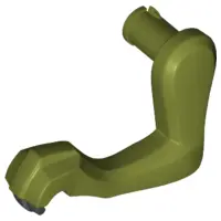 Olive Green Dinosaur Leg Small (Front) Raptor Left with Black Claws Pattern