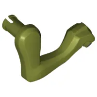 Olive Green Dinosaur Leg Small (Front) Raptor Right with Black Claws Pattern