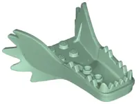 Sand Green Dragon Head (Ninjago) Jaw Lower with Frills and Sharp Teeth