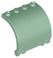 Sand Green Panel 3 x 4 x 3 Curved with Double Clip Hinge