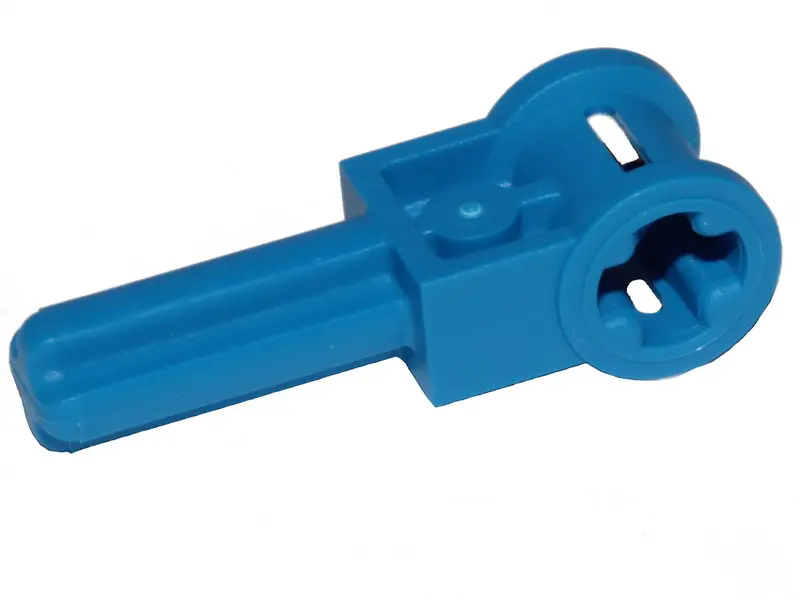 Blue Technic, Axle  2L with Reverser Handle Axle Connector