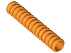Orange Hose, Ribbed 7mm D.  5L / 4.0cm