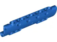 Blue Technic, Panel Curved 11 x 3 with 10 Pin Holes through Panel Surface