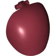 Dark Red Large Figure Armor, Round, Smooth with Bar Handle - Free Ends