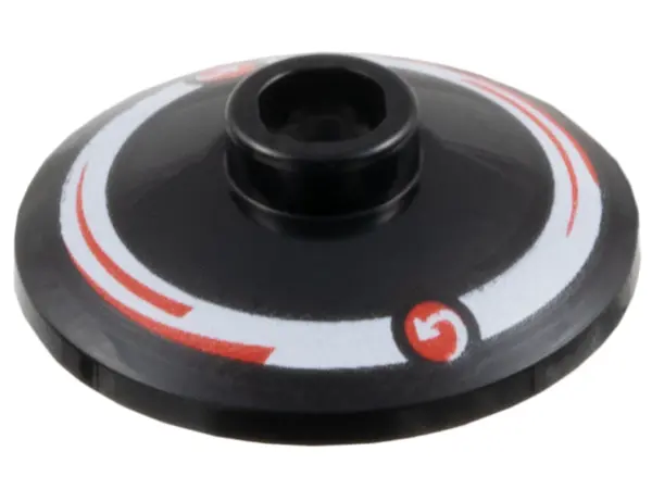 Black Dish 2 x 2 Inverted (Radar) with Red Circles with Curved Arrows MoneyGram Logos and Arcs on Wh