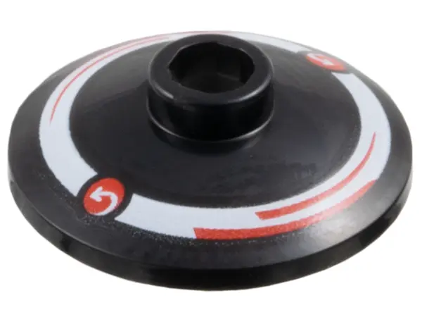 Black Dish 2 x 2 Inverted (Radar) with Red Circles with Curved Arrows MoneyGram Logos and Arcs on Wh