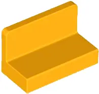 Light Orange Panel 1 x 2 x 1 with Rounded Corners