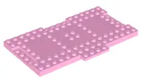Bright Pink Brick, Modified 8 x 16 x 2/3 with 1 x 4 Indentations and 1 x 4 Plate