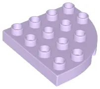 Lavender Duplo, Plate Round Corner 4 x 4