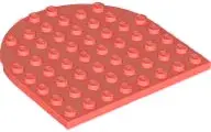 Coral Plate, Round 8 x 8 Rounded End