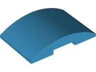 Dark Azure Slope, Curved 6 x 4 Double