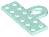 Light Aqua Plate, Modified 2 x 6 with Coupling, Female