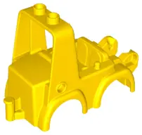 Yellow Duplo Bulldozer Body, High Cabin