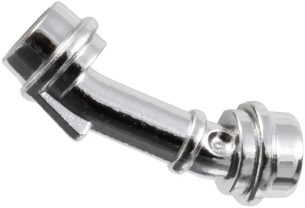 Chrome Silver Minifigure, Weapon Lightsaber Hilt Angled