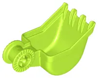 Lime Duplo Digger Bucket, Small with Locking Ring - 4 teeth