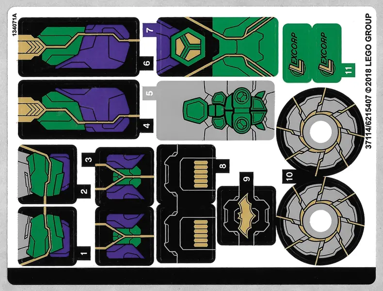 Sticker Sheet for Set 76097 - (37114/6215407)