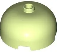 Green Brick, Round 3 x 3 x 1 1/3 Dome Top - Open Stud