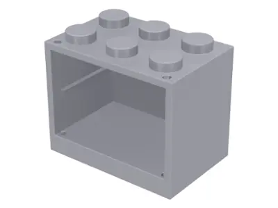 Light Bluish Gray Container, Cupboard 2 x 3 x 2 - Solid Studs