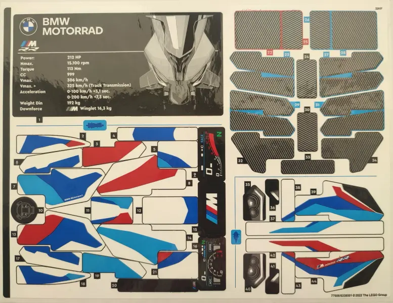 Sticker Sheet for Set 42130, Sheet 1 - (77606/6338501)