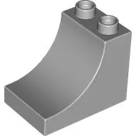 Light Bluish Gray Duplo, Brick 2 x 3 x 2 Arch Inverted