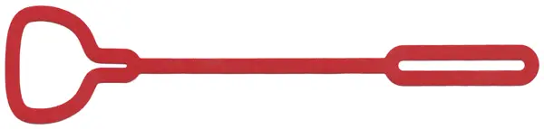 Red Duplo Utensil Pull Toy Harness Cloth - Traditional Starched Fabric