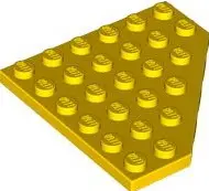 Yellow Wedge, Plate 6 x 6 Cut Corner