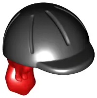 Red Mini Doll, Hair Combo, Hair with Hat, Long Ponytail, Side Bangs, Hole in Back with Molded Black 