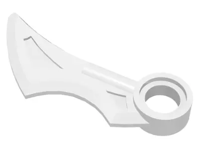 White Wing 1 x 4 with Pin Hole