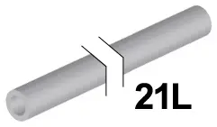 Light Bluish Gray Hose, Rigid 3mm D. 21L / 16.8cm