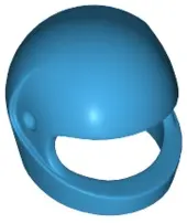 Dark Azure Minifigure, Headgear Helmet Motorcycle (Standard)