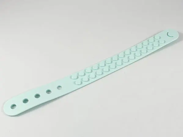 Light Aqua Bracelet with 2 x 14 Studs and 5 Holes