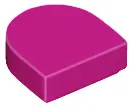 Magenta Tile, Round 1 x 1 Half Circle Extended
