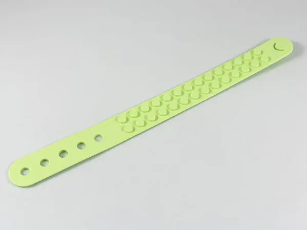 Yellowish Green Bracelet with 2 x 14 Studs and 5 Holes