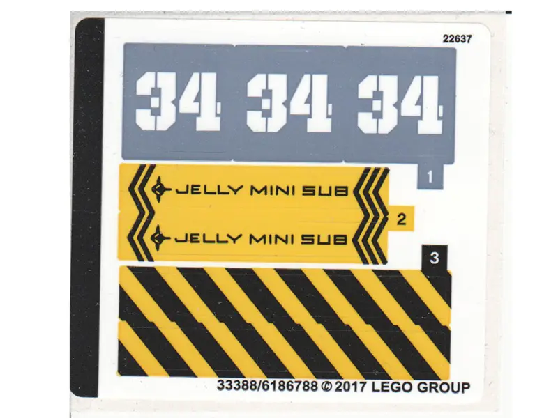 Sticker Sheet for Set 70610 - (33388/6186788)