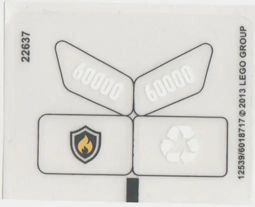 Sticker Sheet for Set 60000 - (12539/6018717)
