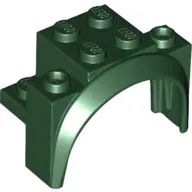 Dark Green Vehicle, Mudguard 4 x 2 1/2 x 2 1/3 with Arch Round