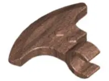 Metallic Copper Minifigure, Weapon Axe Head with Clip