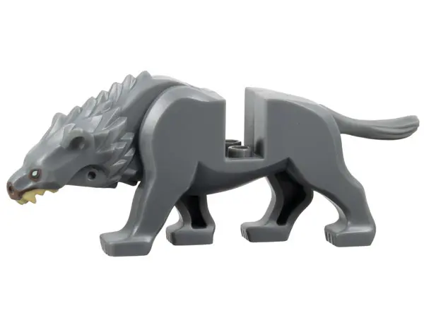 Dark Bluish Gray Warg Body with Dark Brown Nose Pattern