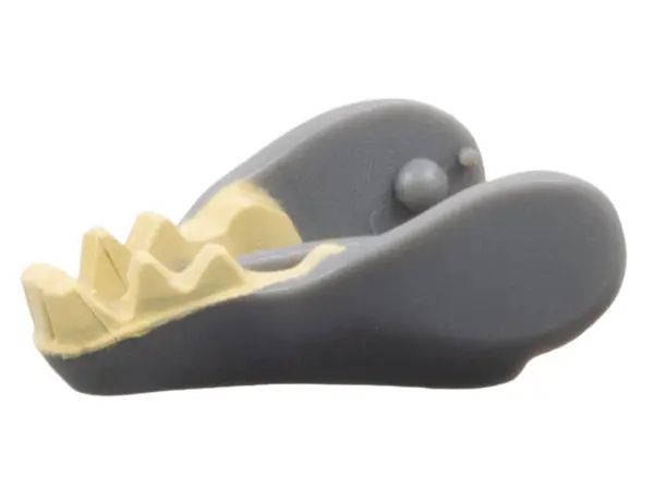 Dark Bluish Gray Warg Jaw Lower with Tan Teeth Pattern