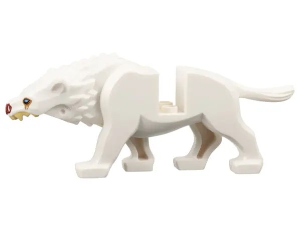 White Warg Body with Dark Red Nose Pattern
