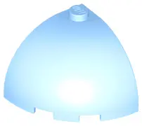 Bright Light Blue Brick, Round Corner 3 x 3 x 2 Dome Top